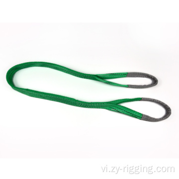 sling màu xanh lá cây phẳng nâng sling tải trọng
